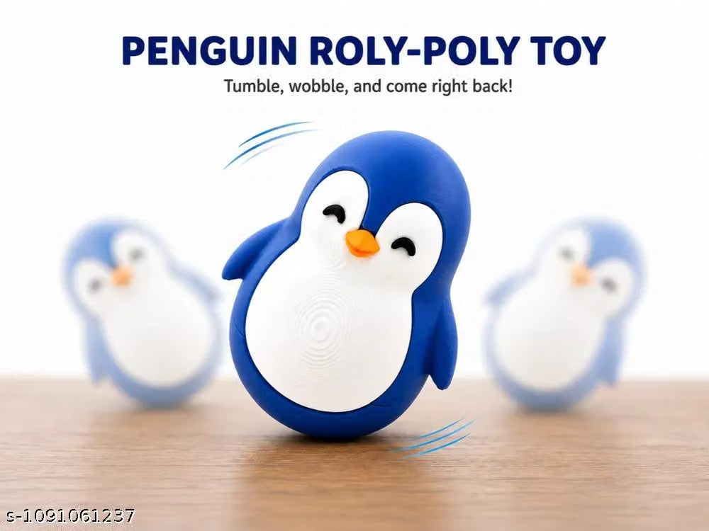 Penguin Roly Poly Wobble Collectible Figurine | Cute Desk & Shelf Decor